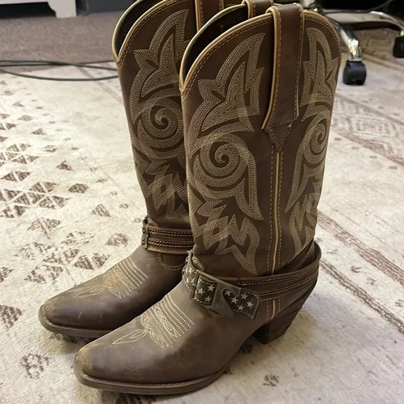 Durango Brown and Khaki Western Boots - Picture 2 of 6
